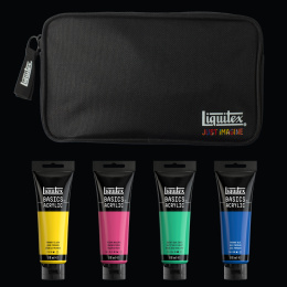 Akryyliväri Basics Illuminated Brights Set 4 x 118 ml ryhmässä Taiteilijatarvikkeet / Taiteilijavärit / Akryylivärit @ Pen Store (137833)