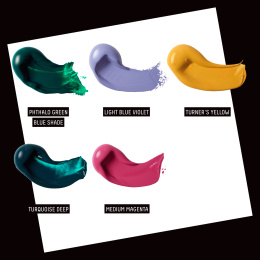 Akryyliväri Professional Heavy Body Gem Theory Set 5 x 22 ml ryhmässä Taiteilijatarvikkeet / Taiteilijavärit / Akryylivärit @ Pen Store (137834)