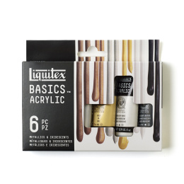 Akryylimaali Metallic & Iridescent Set Tubes 6x22 ml ryhmässä Taiteilijatarvikkeet / Taiteilijavärit / Akryylivärit @ Pen Store (137840)