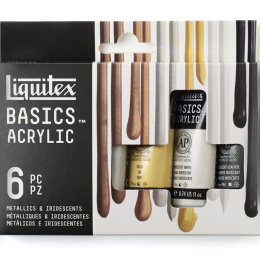Akryylimaali Metallic & Iridescent Set Tubes 6x22 ml ryhmässä Taiteilijatarvikkeet / Taiteilijavärit / Akryylivärit @ Pen Store (137840)