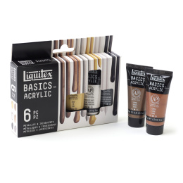 Akryylimaali Metallic & Iridescent Set Tubes 6x22 ml ryhmässä Taiteilijatarvikkeet / Taiteilijavärit / Akryylivärit @ Pen Store (137840)