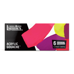 Guassiväri Fluorescent Set 6x59 ml ryhmässä Taiteilijatarvikkeet / Taiteilijavärit / Guassivärit @ Pen Store (137842)