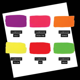 Guassiväri Fluorescent Set 6x59 ml ryhmässä Taiteilijatarvikkeet / Taiteilijavärit / Guassivärit @ Pen Store (137842)