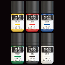 Guassiväri Primaries Set 6x59 ml ryhmässä Taiteilijatarvikkeet / Taiteilijavärit / Guassivärit @ Pen Store (137843)