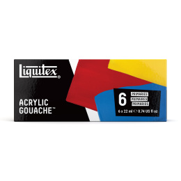 Guassiväri Primaries Set 6x22 ml ryhmässä Taiteilijatarvikkeet / Taiteilijavärit / Guassivärit @ Pen Store (137844)