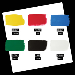 Guassiväri Primaries Set 6x22 ml ryhmässä Taiteilijatarvikkeet / Taiteilijavärit / Guassivärit @ Pen Store (137844)