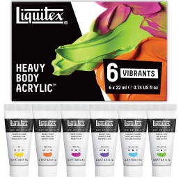Akryyliväri Heavy Body Vibrant Set 6x22 ml ryhmässä Taiteilijatarvikkeet / Taiteilijavärit / Akryylivärit @ Pen Store (137846)