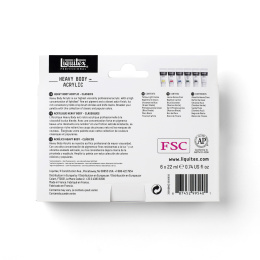 Akryyliväri Heavy Body Colour Set 6x22 ml ryhmässä Taiteilijatarvikkeet / Taiteilijavärit / Akryylivärit @ Pen Store (137847)