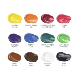 Akryyliväri Basics Set 12x22 ml ryhmässä Taiteilijatarvikkeet / Taiteilijavärit / Akryylivärit @ Pen Store (137850)