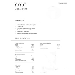 YoYo Magnifier Sky Blue ryhmässä Askartelu ja Harrastus / Harrastustarvikkeet / Valaisimet @ Pen Store (137929)