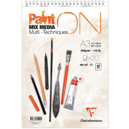 Paint'ON Monitekniikkalehtiö Kierre A3 ryhmässä Paperit ja Lehtiöt / Taiteilijalehtiöt / Mixed media-lehtiöt @ Pen Store (137967)