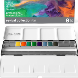 Professional Akvarelliväri 1/2-nappi Revival 8-setti + 16 tyhjää nappia ryhmässä Taiteilijatarvikkeet / Taiteilijavärit / Akvarellivärit / Akvarellinapit @ Pen Store (137998)