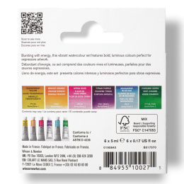 Professional Akvarelliväri Tuubi 5 ml Vibrant 6-setti ryhmässä Taiteilijatarvikkeet / Taiteilijavärit / Akvarellivärit / Vesiväri tuubissa @ Pen Store (138007)