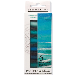 Pehmeä pastelli 1/2 à l'écu Emerald Sea 6-setti ryhmässä Taiteilijatarvikkeet / Liidut ja lyijyt / Pastelliliidut @ Pen Store (138015)