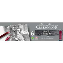 Cleos Fine Art Graphite 6-setti ryhmässä Kynät / Taiteilijakynät / Luonnostelukynät @ Pen Store (138024)
