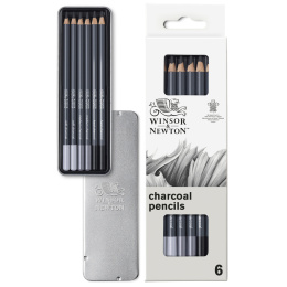 Studio Collection Luonnoskynät 6 osat ryhmässä Taiteilijatarvikkeet / Liidut ja lyijyt / Hiilikynät ja hiilet @ Pen Store (138034)
