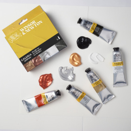 Galeria Akryylimaali 5x60ml Metallic set ryhmässä Taiteilijatarvikkeet / Taiteilijavärit / Akryylivärit @ Pen Store (138040)