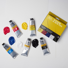 Galeria Akryylimaali 5x60ml Process set ryhmässä Taiteilijatarvikkeet / Taiteilijavärit / Akryylivärit @ Pen Store (138041)