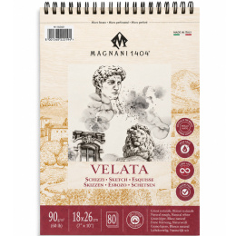 Luonnoslehtiö Spiraali Velata 90g 18x26 cm ryhmässä Paperit ja Lehtiöt / Taiteilijalehtiöt / Luonnos- ja piirustuslehtiöt @ Pen Store (138043)