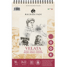 Luonnoslehtiö spiraali Velata 90g 24x32 cm ryhmässä Paperit ja Lehtiöt / Taiteilijalehtiöt / Luonnos- ja piirustuslehtiöt @ Pen Store (138044)