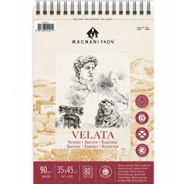 Luonnoslehtiö spiraali Velata 90g 35x45 cm ryhmässä Paperit ja Lehtiöt / Taiteilijalehtiöt / Luonnos- ja piirustuslehtiöt @ Pen Store (138045)