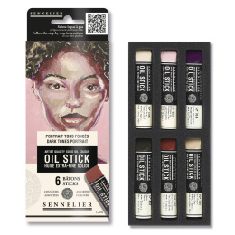 Oil Stick Mini 6-setti Dark tones Portrait ryhmässä Taiteilijatarvikkeet / Liidut ja lyijyt / Öljyliidut @ Pen Store (138058)