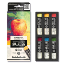 Oil Stick Mini 6-setti Bicoloured apple ryhmässä Taiteilijatarvikkeet / Liidut ja lyijyt / Öljyliidut @ Pen Store (138059)