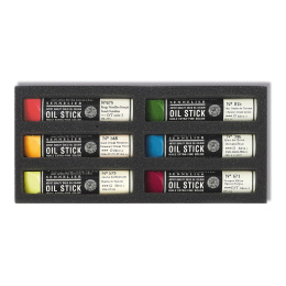 Oil Stick Mini 6-setti Bicoloured apple ryhmässä Taiteilijatarvikkeet / Liidut ja lyijyt / Öljyliidut @ Pen Store (138059)