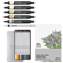 Mixed Media Fashion Set 19-osainen ryhmässä Kynät / Taiteilijakynät / Maalitussit @ Pen Store (138078)