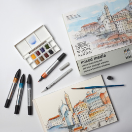 Mixed Media Urban Sketching Set 16-osainen ryhmässä Kynät / Taiteilijakynät / Maalitussit @ Pen Store (138079)
