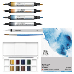 Mixed Media Urban Sketching Set 16-osainen ryhmässä Kynät / Taiteilijakynät / Maalitussit @ Pen Store (138079)