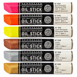 Oil Stick Flurescent & Metallics 6-setti ryhmässä Taiteilijatarvikkeet / Liidut ja lyijyt / Öljyliidut @ Pen Store (138093)