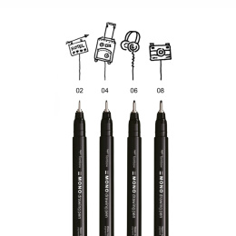 Fineliner MONO Drawing Fine 4 kpl ryhmässä Kynät / Kirjoittaminen / Finelinerit @ Pen Store (138132)