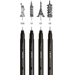 Fineliner MONO Drawing Bold 4 kpl ryhmässä Kynät / Kirjoittaminen / Finelinerit @ Pen Store (138133)