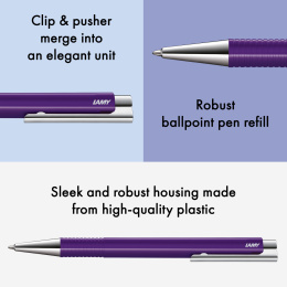 Logo M+ Aubergine Kuulakärkikynä ryhmässä Kynät / Fine Writing / Kuulakärkikynät @ Pen Store (138239)