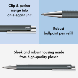 Logo M+ Anthracite Kuulakärkikynä ryhmässä Kynät / Fine Writing / Kuulakärkikynät @ Pen Store (138240)