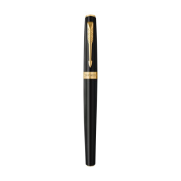 Meridian Matte Black/Gold Rollerball ryhmässä Kynät / Fine Writing / Rollerball-kynät @ Pen Store (138301)