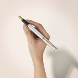 Meridian Chrome/Gold Täytekynä  ryhmässä Kynät / Fine Writing / Täytekynät @ Pen Store (138303_r)