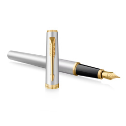 Meridian Chrome/Gold Täytekynä  ryhmässä Kynät / Fine Writing / Täytekynät @ Pen Store (138303_r)