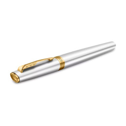 Meridian Chrome/Gold Rollerball ryhmässä Kynät / Fine Writing / Rollerball-kynät @ Pen Store (138305)
