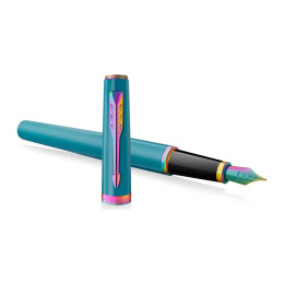 Meridian Teal/Rainbow Täytekynä  ryhmässä Kynät / Fine Writing / Luksuskynät @ Pen Store (138327_r)