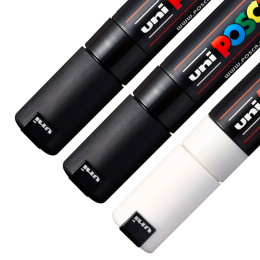 PC-7M Black/White 3-setti ryhmässä Kynät / Taiteilijakynät / Maalitussit @ Pen Store (poscaPC7M_set)