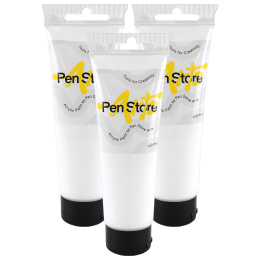 Akryylimaali 120 ml 3-pack Titanium white ryhmässä Taiteilijatarvikkeet / Taiteilijavärit / Akryylivärit @ Pen Store (set_art6)